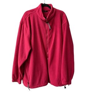 Princess Cruises Fleece Jacket Unisex XXL Red Alaska Whale Embroidery Full Zip